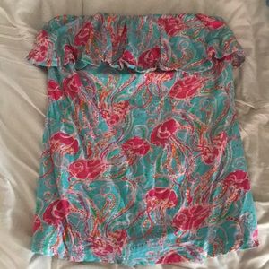 Lilly Pulitzer strapless top